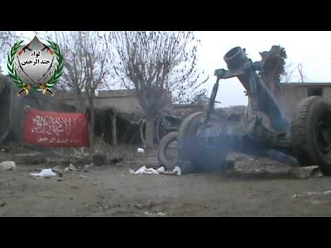 استهداف مقرات النظام في بلدة الجفرة بمدفع جحيم من قبل لواء جند الرحمن في ريف دير الزور