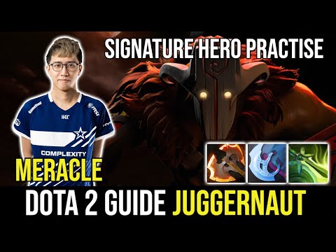 MERACLE Juggernaut Safelane DotA 2 Full Gameplay. Pub Signature Hero.