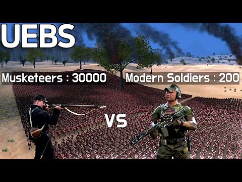 OLD SOLDIERS(MUSKETEERS) 30000 VS MODERN SOLDIERS 200 UEBS