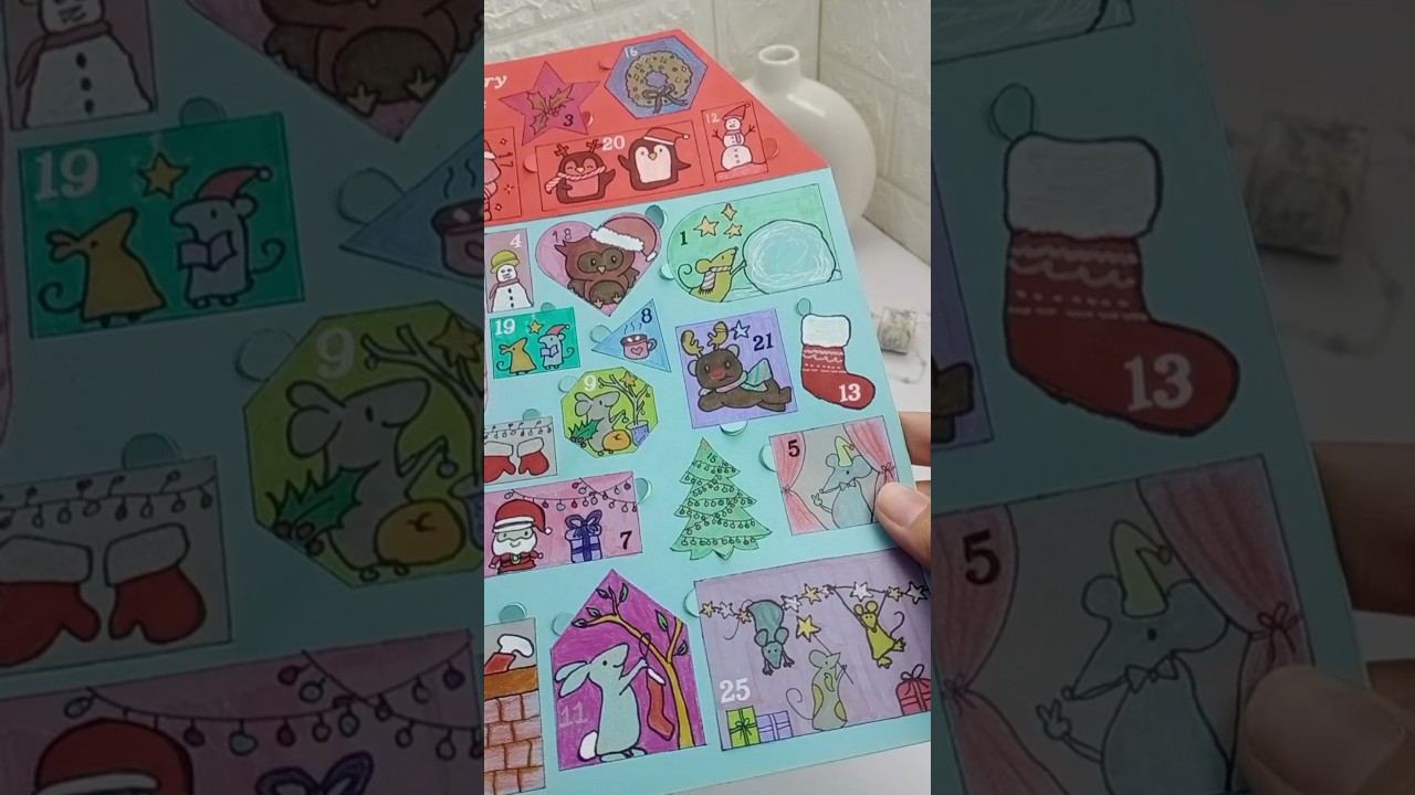 DIY Christmas advent calendar #diy #cardcreations #adventcalendar #gifts #surprise #craft #asmr #art