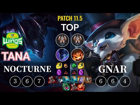 JAG TaNa Nocturne vs Gnar Top - KR Patch 11.5