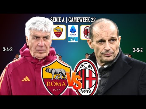 AS ROMA VS AC MILAN | HEAD TO HEAD POTENTIAL STARTING LINEUP SERIE A MATCHWEEK 22