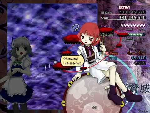 Touhou 14 DDC - SakuyaA Extra Perfect (No Miss, No Bombs, Full Spell)
