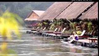 preview picture of video 'Floating since 1978, First Floating Hotel in Thailand - River Kwai Jungle Rafts - Floating Resort'