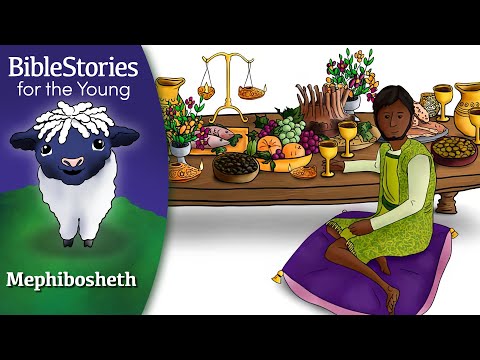 Day 104 Mephibosheth Gets Carried to the King's Table ~ Daily Bible Stories for Children & Learners