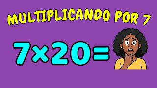 MULTIPLICANDO O 7 POR TODOS OS NÚMEROS ATÉ O 20 | Tabuada do 7