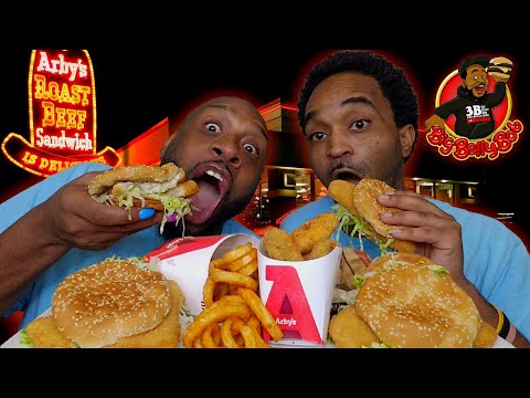 ARBY'S FISH SANDWICH MUKBANG | HUBBY EDITION | SEAFOOD | FIRST TIME TRYING |