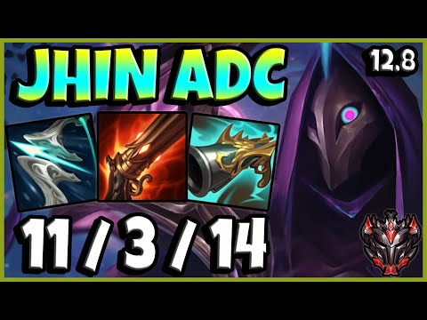 Jhin ADC vs Ashe / KR Grandmaster / Patch 12.8 / Season 12 [ 11 / 3 / 14 ] ⚡
