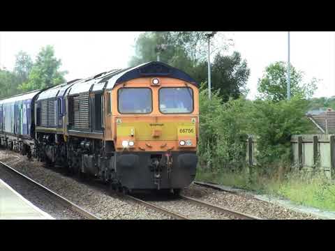 66756+66797 Full Thrash through Littleborough with 6E09 15.9.21