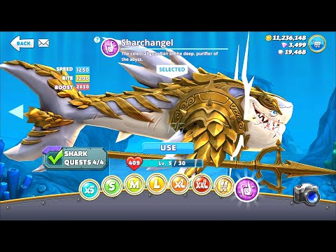 NEW SHARCHANGEL UNLOCKED And SHARCHANGEL GAMEPLAY| Hungry Shark World