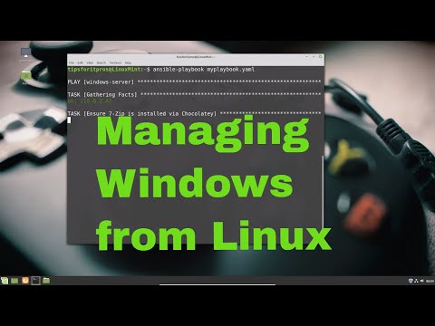 Linux Mint Ansible to manage Windows servers