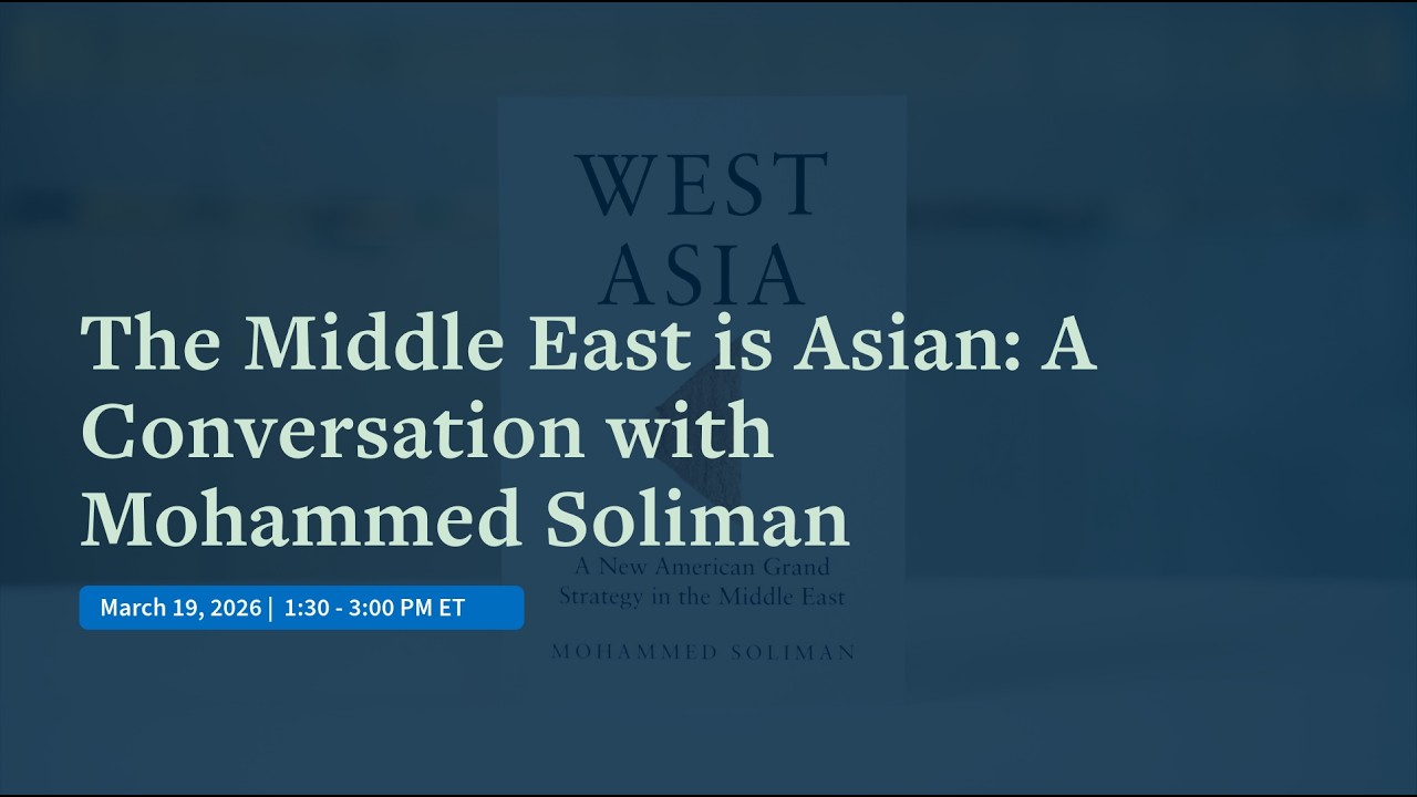 The Middle East is Asian: A Conversation with Mohammed Soliman, the Author of West Asia