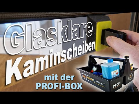 Kaminscheiben leichter reinigen mit der FEUERGLASKLAR PROFI-BOX