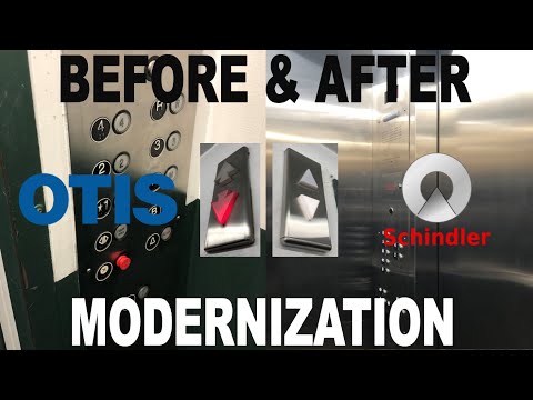 Before & After OTIS to Schindler Modernization - Elevators At The K/8th St Garage-Sacramento, CA