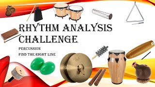 Percussion rhythm challenge: Guess the line