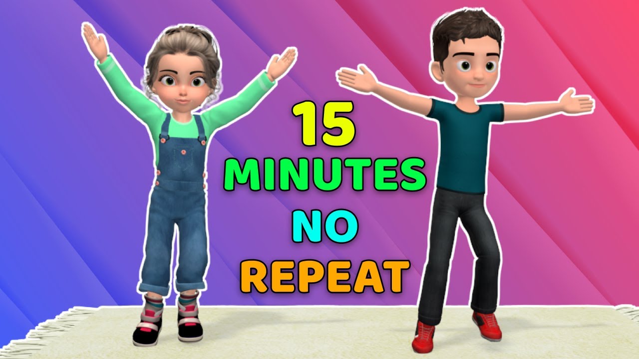15-MIN FULL BODY KIDS WORKOUT (NO REPEAT)