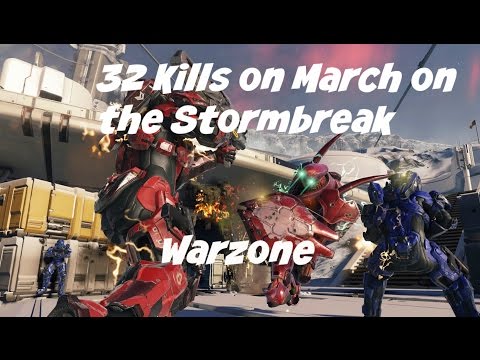 Halo 5: Guardians: Warzone: 32 Kills on March on the Stormbreak - No Commentary (Xbox One Gameplay)
