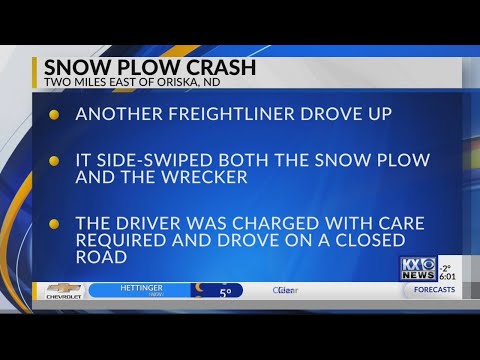 Snow plow crash