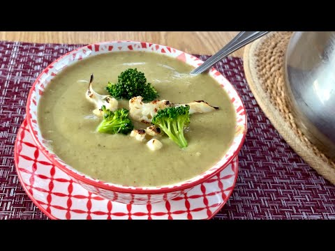 SOUPE De BROCOLIS, CHOU-FLEUR et POIREAUX SIMPLE et HEALTHY