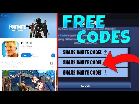 get free fortnite mobile codes now download play - free invite codes for fortnite