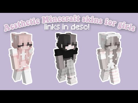 Aesthetic Minecraft Skins for girls! (java w/ links)