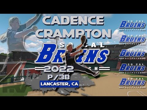2022 Cadence Crampton Pitcher and 3B Softball Skills Video SoCal Bruins