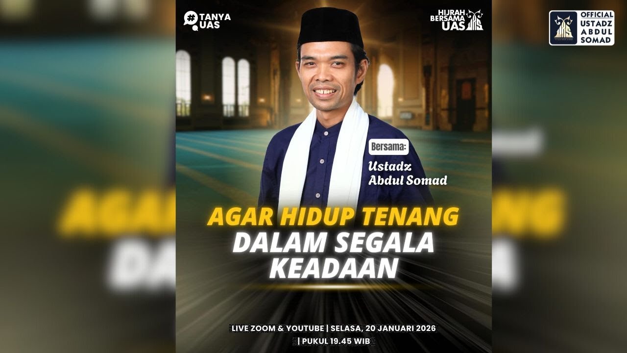 LIVE | Agar Hidup Tenang Dalam Segala Keadaan | Ustadz Abdul Somad