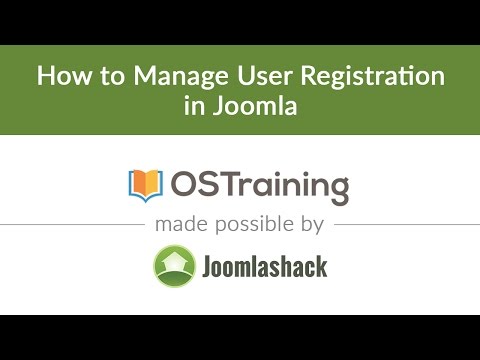 Joomla Beginner Class Lesson 38 How to Manage the User Registration in Joomla