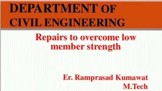 Repair to overcome low member strength #Civilengineering