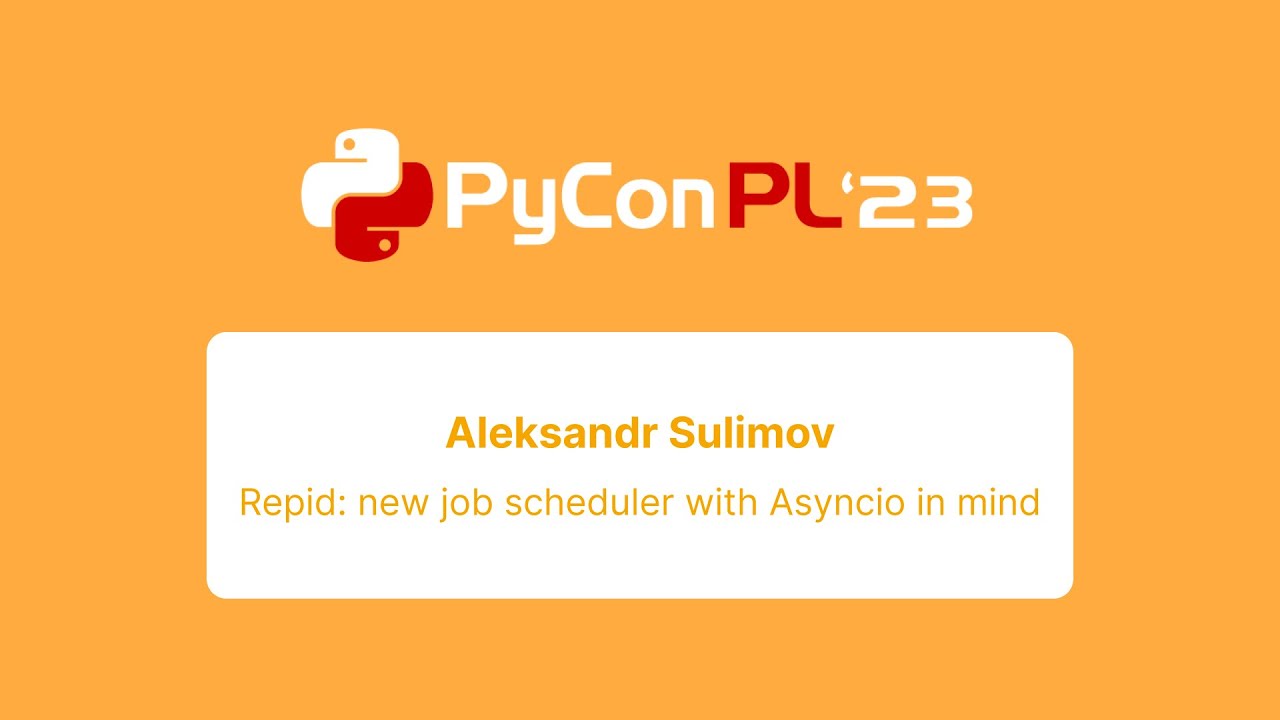 PyCon Poland 2023 talk by Aleksandr Sulimov