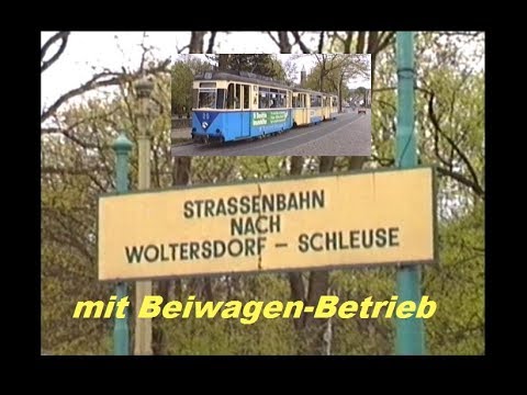 Woltersdorfer Straßenbahn mit Beiwagen
