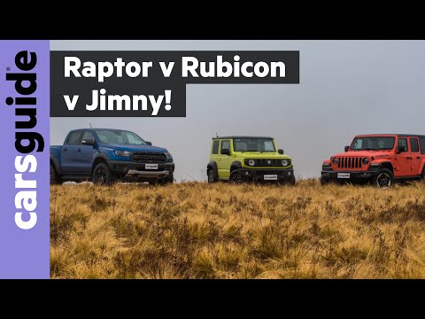 Ford Ranger Raptor vs Jeep Wrangler Rubicon vs Suzuki Jimny 2019 off-road review