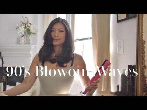 Salon Blowout At Home With A Straightener | 90's...