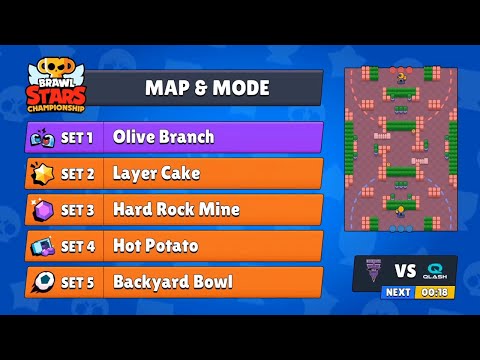 Olive Branch Set 1 | CodeMagic Purple vs Qlash EU | Brawl Stars Championship 2020 July Finals Day 1