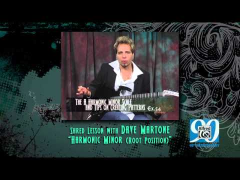 Shred Guitar - Dave Martone - "Harmonic Minor (Root Position)"