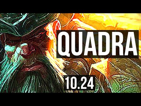 GANGPLANK vs KAYLE (TOP) | Quadra, 300+ games, Dominating | KR Master | v10.24