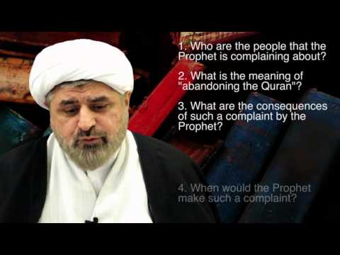 My Divine Book - Sheikh Bahmanpour Monday 25th April. Questions Surah Furqan verse 30