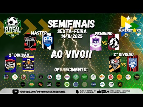 14/11 - CAMPEONATOS DE FUTSAL DE JACARACI 2025 - SÃO AS SEMIFINAIS!! SE LIGA NESTA EMOÇÃO!!!