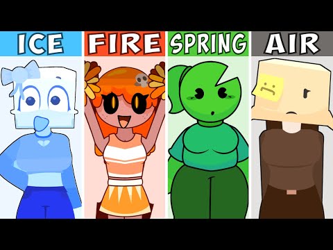 Incredibox Cool As Ice VS Warm Like Fire VS Mild As Spring VS Dusty Like Air