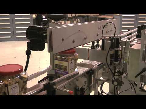 3-Panel Label Application for Plastic Square Nut Container