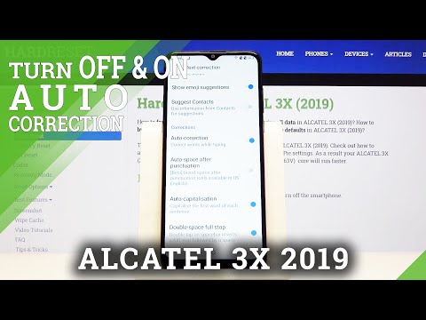 How to Enter Auto Correction Options in ALCATEL 3X 2019 – Autocorrection Settings