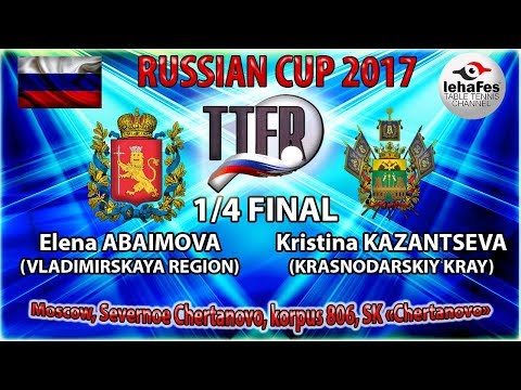 КУБОК РОССИИ-2017 1/4 ФИНАЛА Елена АБАИМОВА (R:1650) - Кристина КАЗАНЦЕВА (R:1460)