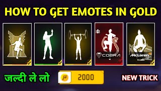 How To Get All Emotes in 2000 Gold in Free fire max 2024 | How to unlock emotes free in 2024