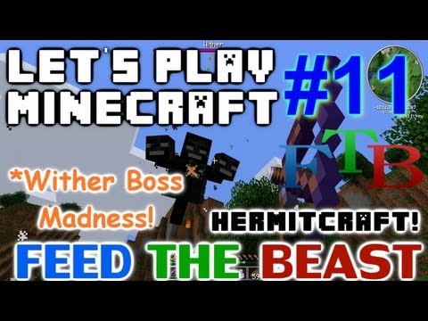 Let's Play Minecraft Hermitcraft FTB Ep. 11 - Wither Boss Madness W/ Topmass Unhost & Hypno!