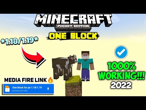 Kavyansh Gaming - One Block In Minecraft Pe [1.18/1.19] - 100% Working! | Minecraft One Block Survival