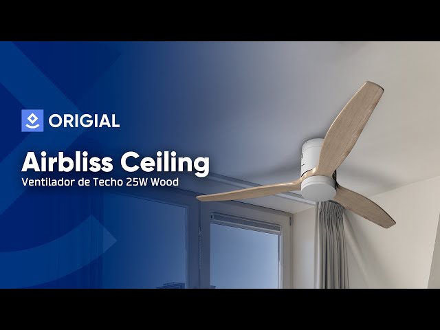 Ventilatore da soffitto originale AIRBLISS CEILING 25WWOOD 25W video