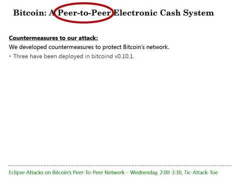 Lightning Talk: Eclipse Attacks on Bitcoin’s Peer-to-Peer Network