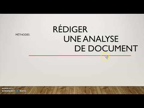 Rédiger une analyse de documents - SVT lycée