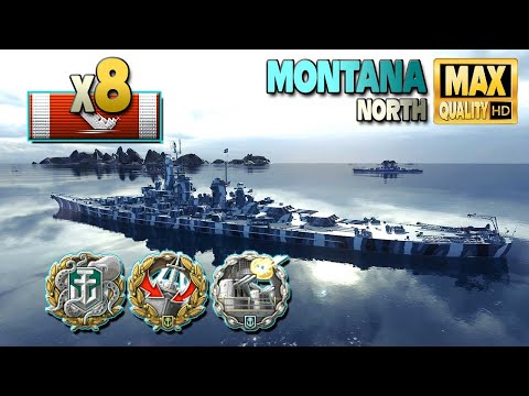Battleship Montana: 8 ships destroyed - World of Warships