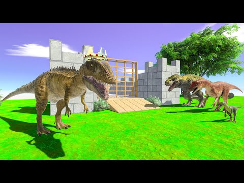 CARNIVORES ENEMIES attack KING CARCHARODONTOSAURUS  Animal Revolt Battle Simulator